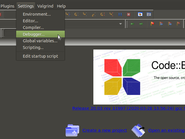 Creating a new project - Code::Blocks