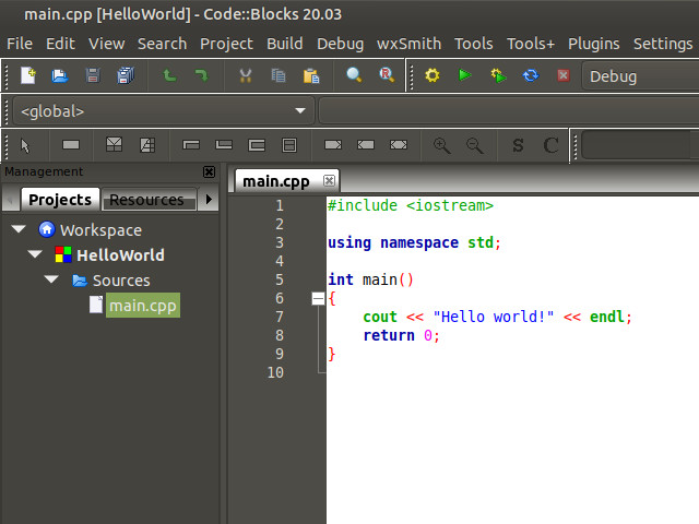 WxSmith tutorial: Hello world - Code::Blocks